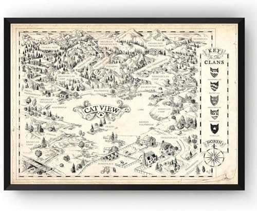 Affisch av en Warrior Cats klan, Warrior Cats, The Warrior Clan, utan ram (v3) (A3 29,7 x 42,7 cm)