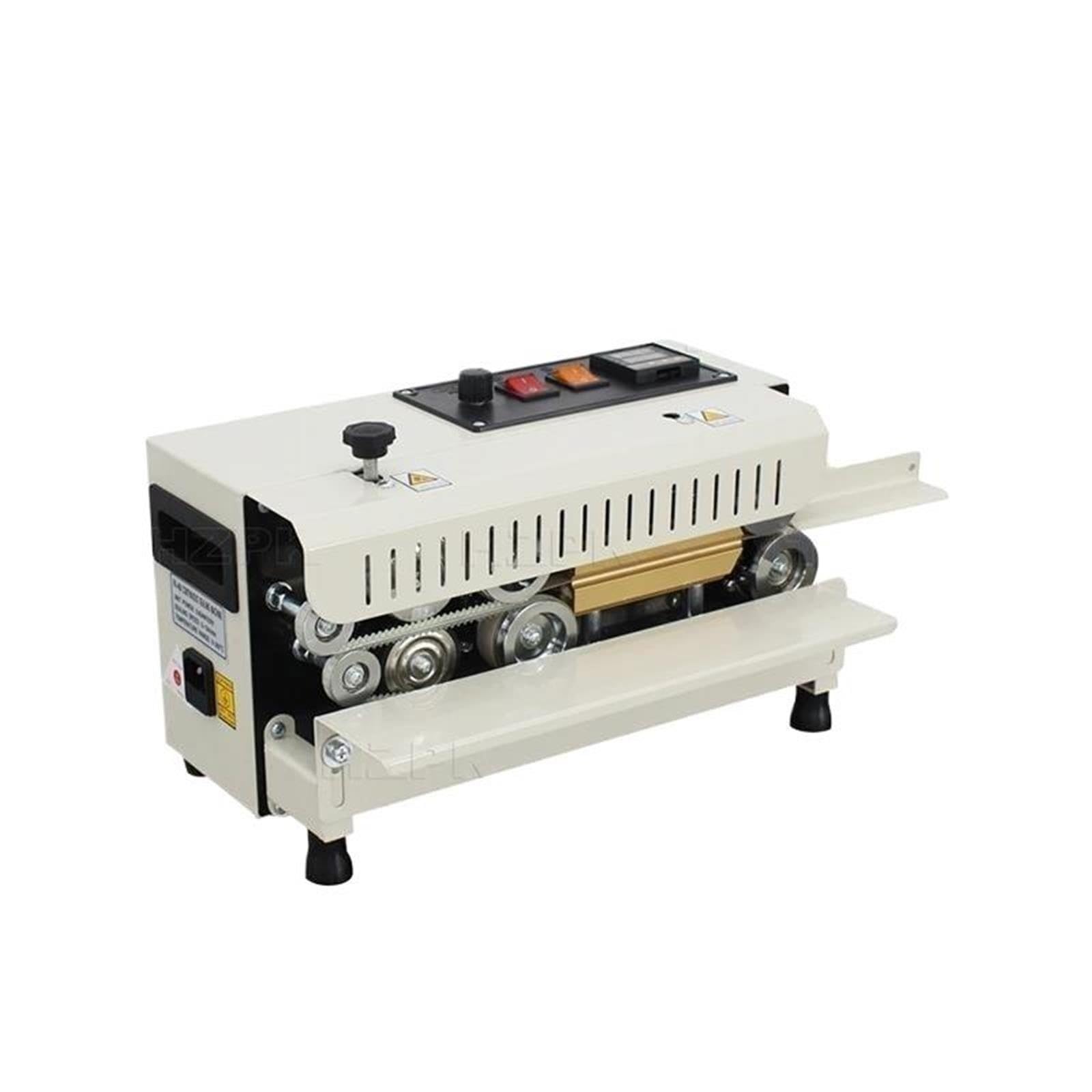 Máquina de sellado de banda continua para embalaje de bolsas pequeñas, sellador de bolsas de plástico, FR-400 fácil de sobremesa