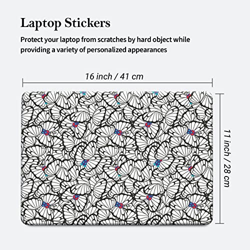 ISEE-360-Laptop-Skin-Butterfly-Vinyl-Sticker-Multicolour-L-X-H-16-X-11-Inch