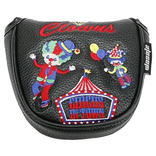 Sghtil Mallet de couverture de putter, couvre-chef de club de golf imperméable en PU avec fermeture aimantée, accessoire pour clubs de fans de sport, protecteur de