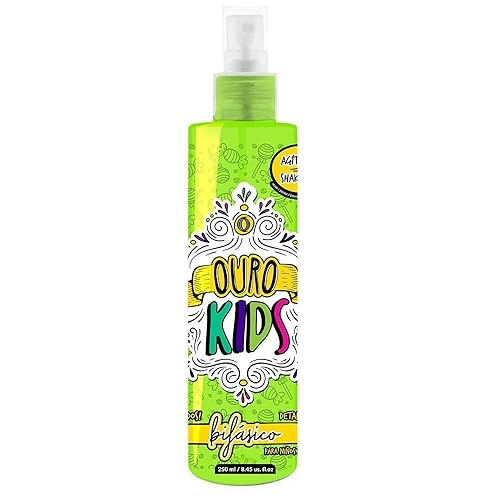 Ouro Desenredante de pelo de doble fase para niños - Tratamiento Bifasico Desenredante para Niños 8.12 oz