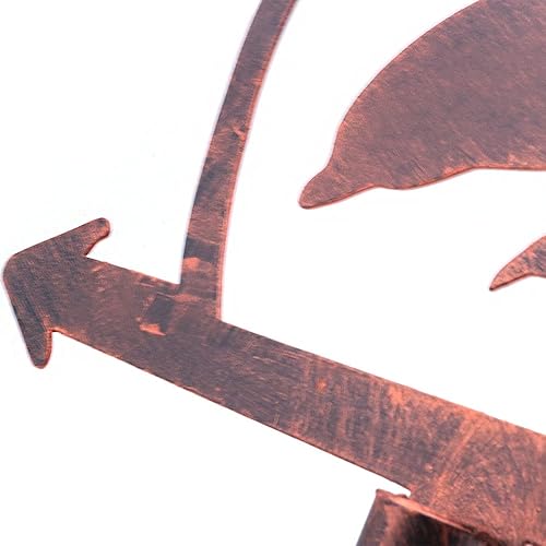 Miniatura 3 de Alnicov Veleta de metal de sirena, indicador de dirección de la paleta de tiempo vintage para decoración de techo de jardín al aire libre, veleta