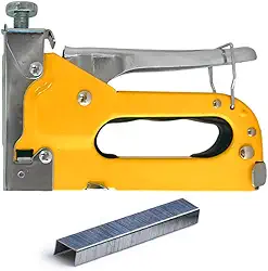 Grampeador Tapeceiro Profissional Madeira Tapeçaria com 100 Grampos