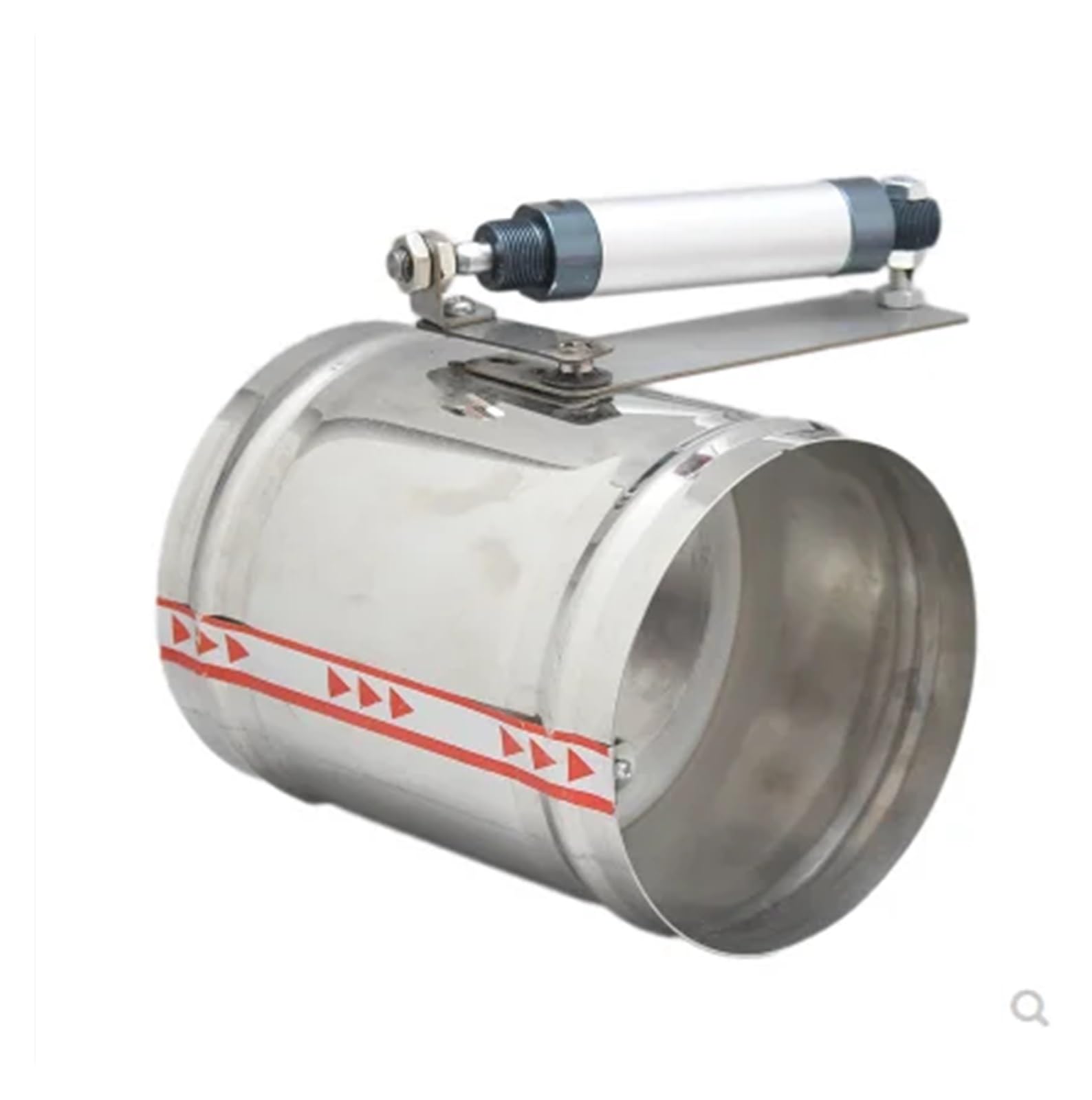 NYRXRYTCA Stainless Steel air Damper Valve OD51mm-400mm Electronic air Damper Electric air Damper Straight Type Electric air Duct(250mm)
