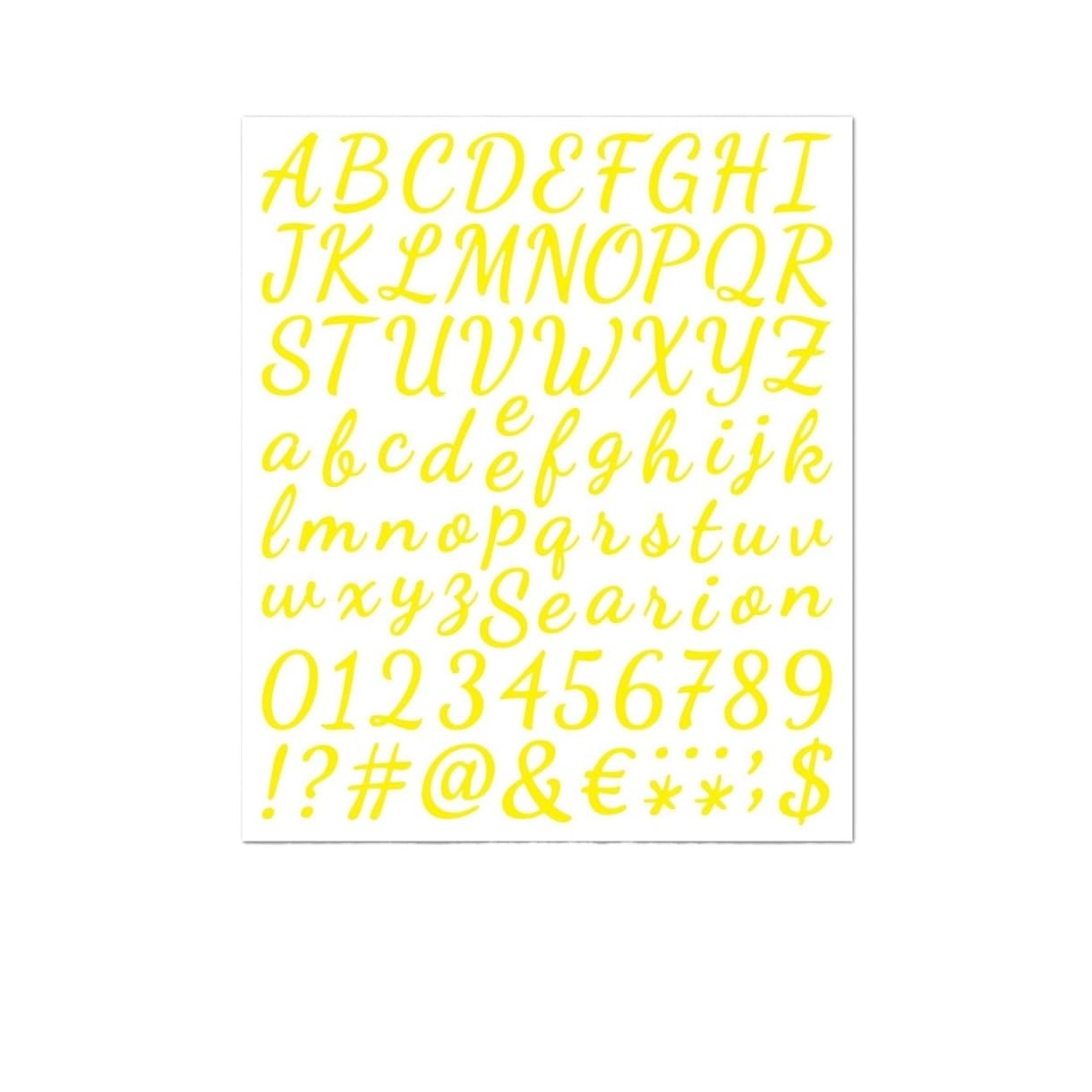 5 Sheets 1 Inch Alphabet Stickers - Waterproof DIY Craft Letters, Numbers & Symbols for Home Decor and Labeling(Color2)