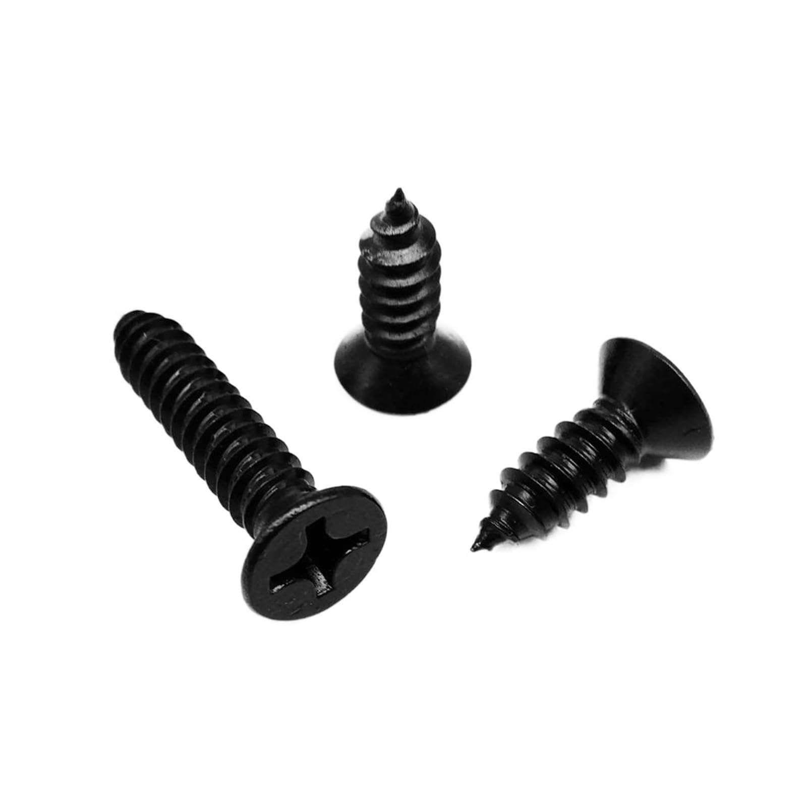 5/50 Stück M4,2 M4,8 M5,5 M6,3 Schwarz 304 Edelstahl Kreuz Phillips Flachsenkkopf Selbstschneidende Schraube Holzschraube (Size : 5pcs M5.5x50mm)
