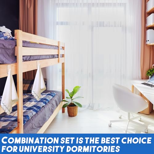 Image of Colingmill 17 Pcs Dorm Clear Variety Adhesive Wall Hook Pack, Including 5 Pairs of Picture Hanging Strips, 3 Clear Wire Hooks and 9 Wall Hooks for College Dorm Bathroom Bedroom Office