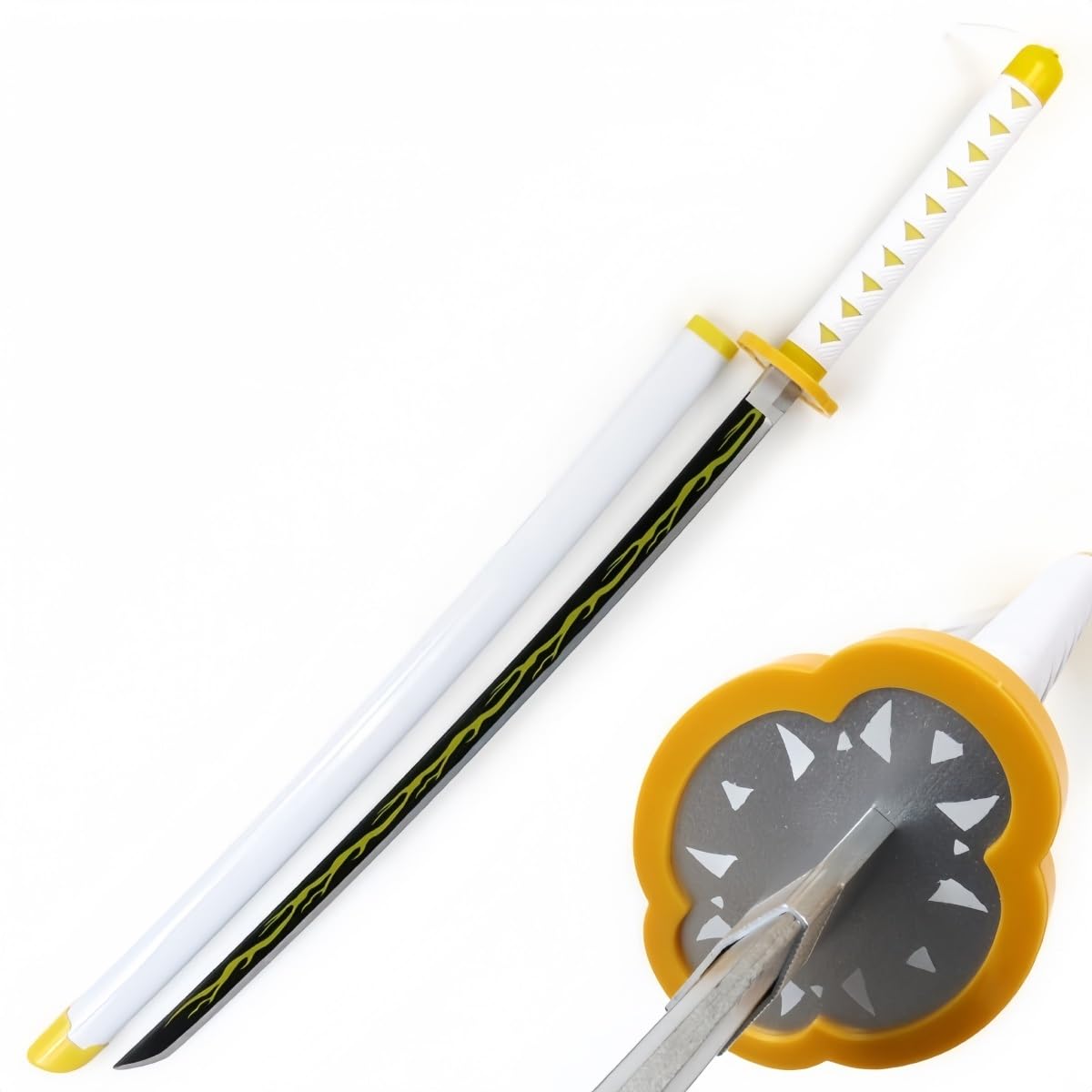 鬼滅の刃 我妻 善逸 日輪刀 金属製 模造刀 居合刀 コスプレ Amazon.co.jp: ASINKING 鬼滅の刃 我妻善逸 刀 金属製 合金 付属品 善