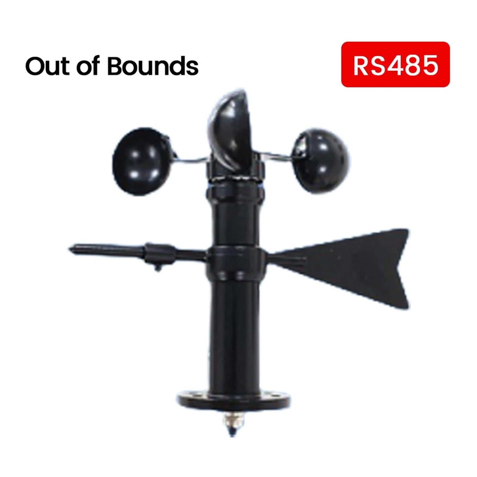 Wind Speed and Wind Direction Integrated Sensor, Wind Vane Transmitter, Small Weather Station, RS485 0-5V 0-10V 4-20MA Output(Style A)