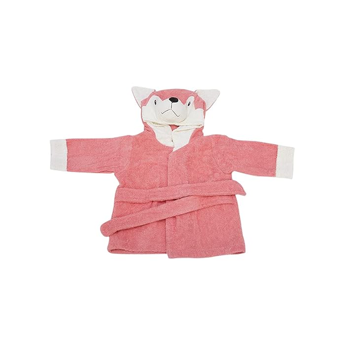 Buy Kiddery Foxy Cat Design Bath Robe for Baby Girl 100 Pure Cotton Towel Cum Wrapper