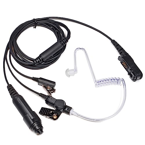 Oreillette surveillance XPR3300e avec grand PTT et tube acoustique isolant pour Motorola XPR3500