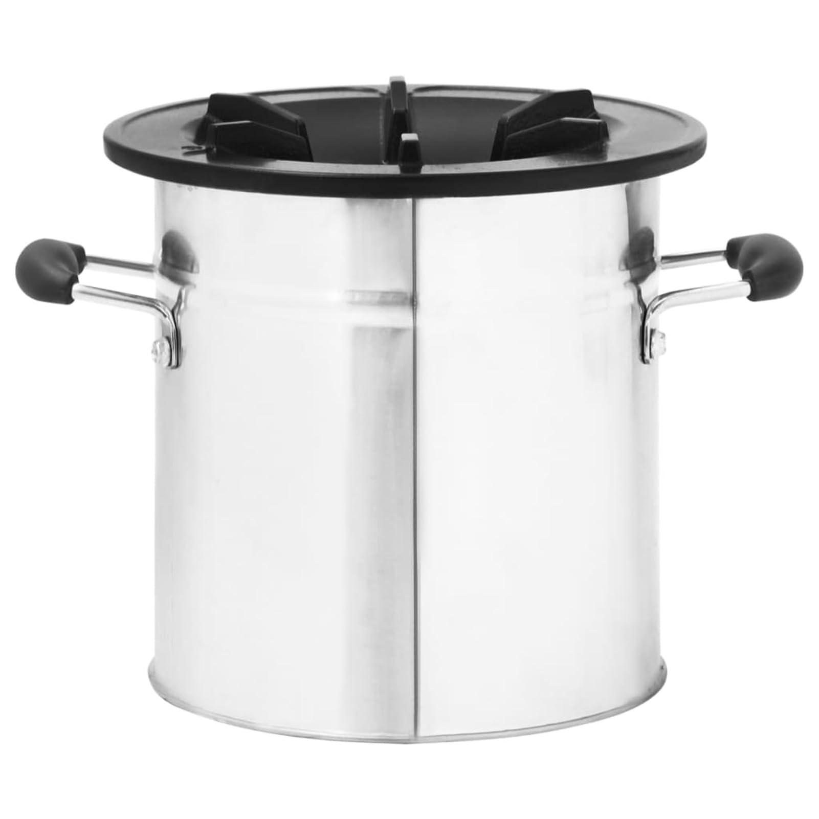 Stufa a Legna da Campeggio Argento 45,5x33x25,5 cm Acciaio Inox,Stufa a Legna compatta per Il Campeggio all'aperto e la Cottura di PIC-nic