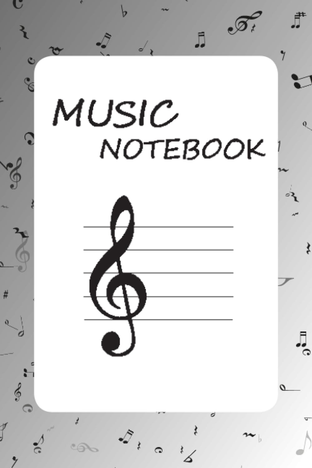 Cahier de musique de format 6"x 9" avec pages de partitions vierges pour notes