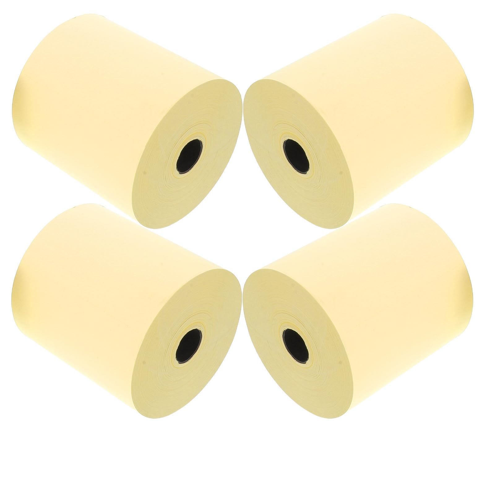 Gatuida Rollo de Papel Térmico Impresión Precisa a Baja Temperatura 4 Rollos Amarillo y Recubrimiento Resistente al Frío para Impresora Térmica para Tiendas y Cajones
