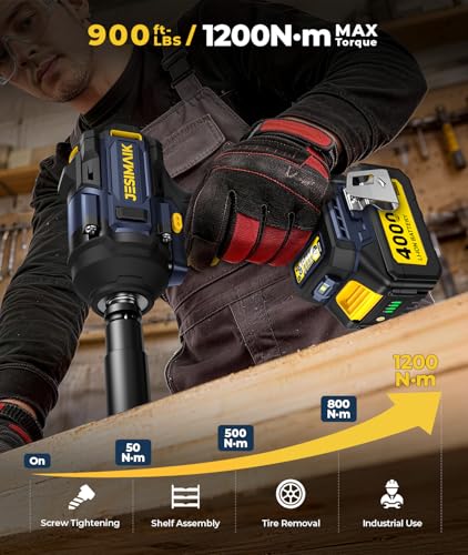 JESIMAIK 900Ft-lbs Impact Wrench