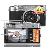 用 FUJIFILM 富士フイルム X100V/X100 VI 保護フィルム+カメラフィルム カバー 【2枚セット 日本旭硝子製】 用 FUJIFILM X100VI / X100Ⅴ / X-T5 / X-T4 / X-E4 フィルム ガラスフィルム ケース 用 X100VI / X100Ⅴ ガラス カメラ保護 フィルム SGS認証 超薄型 9H硬度 全面保護 反射低減 水や油に強い 高感度タッチ 耐衝撃 飛散防止 気泡防止 自動吸着 貼り付け簡単