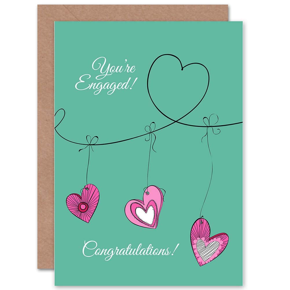 Wee Blue Coo ENGAGEMENT BIRTHDAY GIFT BLANK GREETINGS CARD