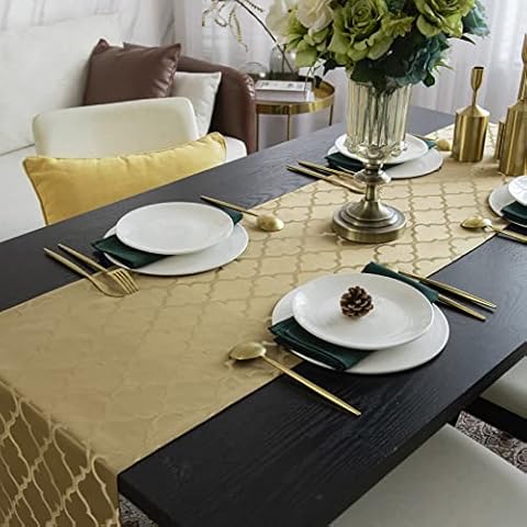 Joyfol Day Brown Crown Table Runner (14 X 72 INCH) Cover