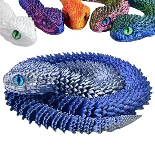 3D Printed Viper Snake Fidget Toy 24" Desk Decor
