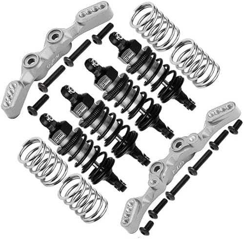 Torres de amortiguador delantero y trasero de aluminio + amortiguadores delanteros (2.087 in) + trasero (1.969 in) rellenos de aceite para 110