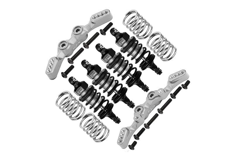 Tours d'amortisseurs Traxxas 4-Tec 2.0 83056-4 en aluminium argenté