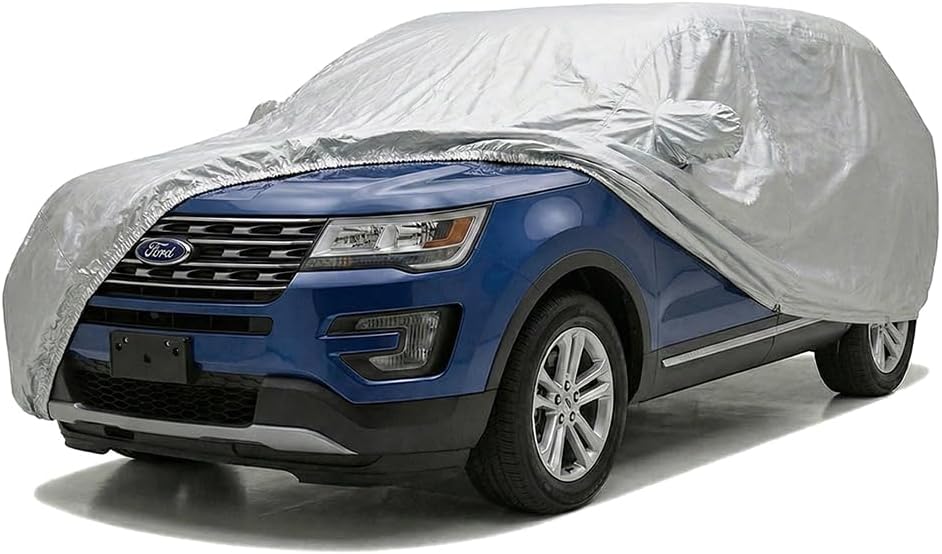 Custom Fits 2011-2022 Ford Explorer SUV Car Cover Silver Metallic Covers