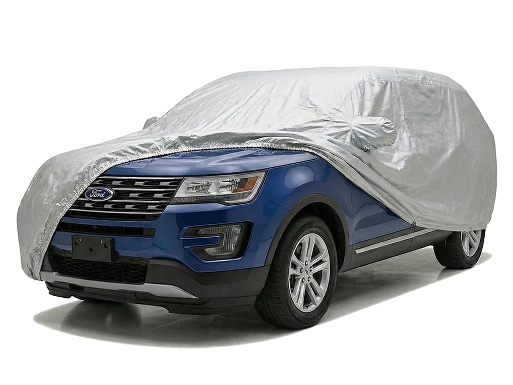 Crevelle Custom Fits 2011-2022 Ford Explorer SUV Car Cover Silver Metallic Covers