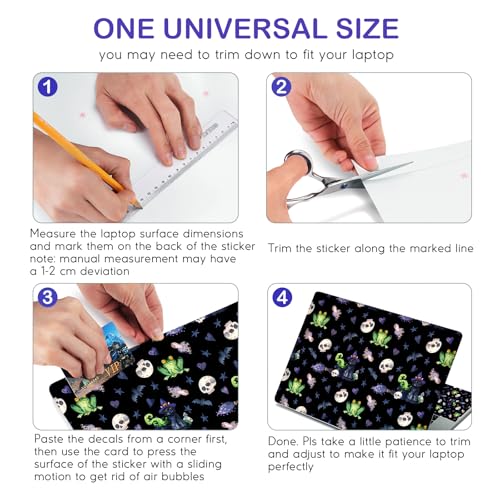 Image of DINKY 15.6 inches Laptop Skin Sticker Netbook Universal Reusable Protector Cover Decal Fits 13 13.3 14 15 15.4 15.6 inch Laptop Protector Notebook (Skeleton Frog)