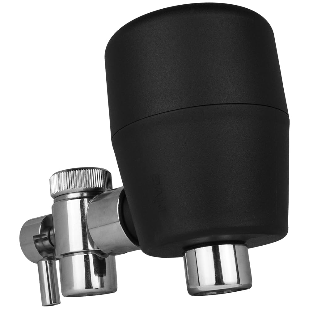 rivaALVA -S Jova - Filtro per rubinetto, 2 in 1, colore nero, carbone attivo e membrana high-tech, filtra le sostanze nocive più il 99,99% di batteri e virus
