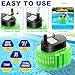 UniWater Pool Cover Pump above Ground-Submersible Sump Pump Swimming Water Removal Pumps, Sump Pumps for Pool Draining with 16ft Drainage Hose & 25 ft Extra Long Power Cord,850 GPH,3 Adapters-Green