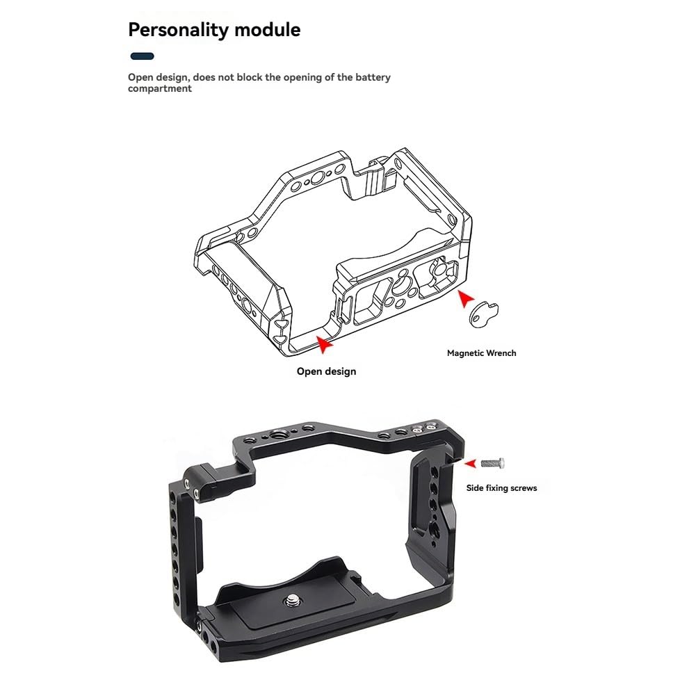 Estuche Protector con Estructura de Jaula para Cámara DSLR A6700, Estabilizador de Expansión, Soporte para Filmación de Videos y Películas