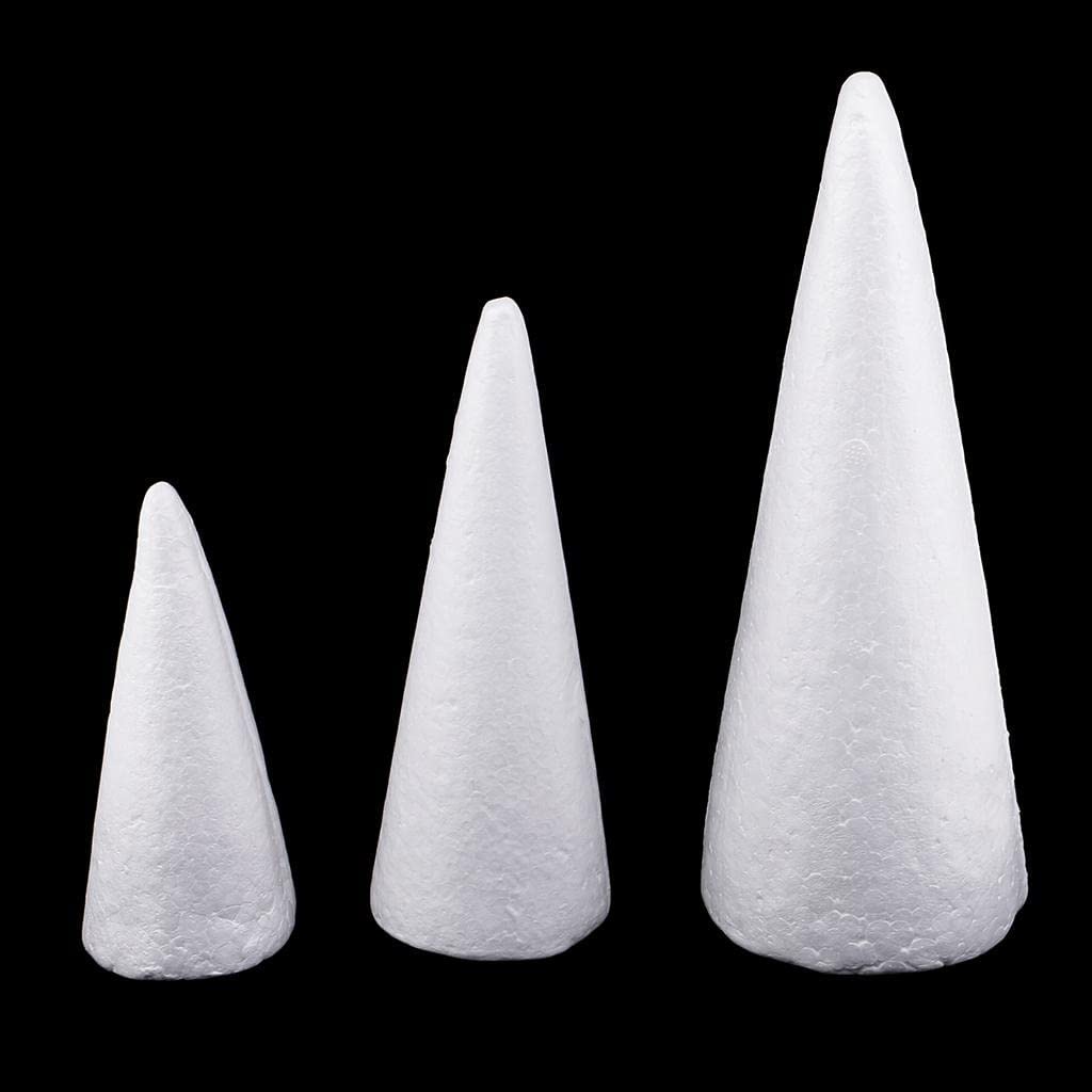 zalati Foam Pillar Cone Shaped 3pcs Material for Kids Modeling DIY Art Craft - 15cm+20cm+25cm - Image 3