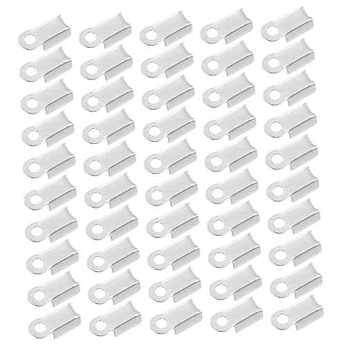 TEHAUX Jewelry Making Clamp Ends 500pcs Cord Ends Crimp Terminators Clamp End for DIY