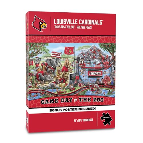 Image of YouTheFan NCAA Louisville Cardinals inchGame Day At The Zoo inch 500 Puzzle