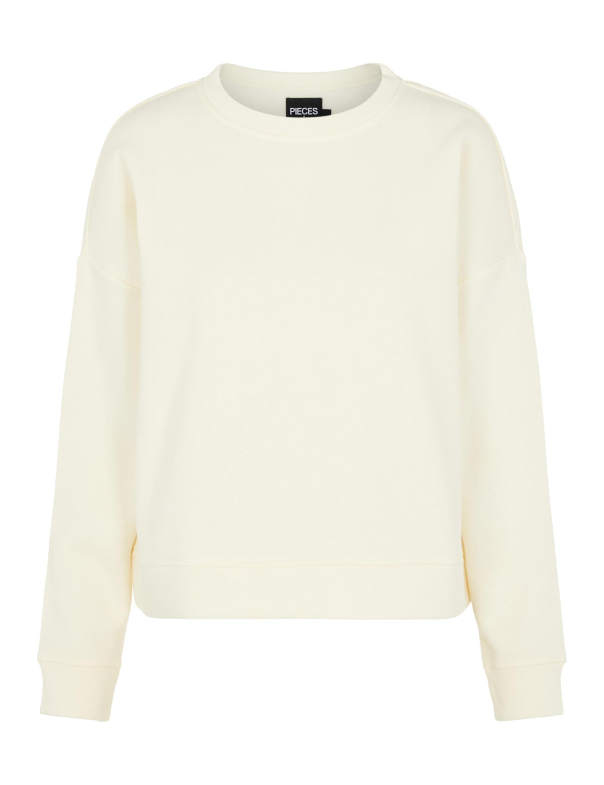 Pieces Women's PCCHILLI LS Sweat NOOS BC Sweatshirt, White Pepper, XL