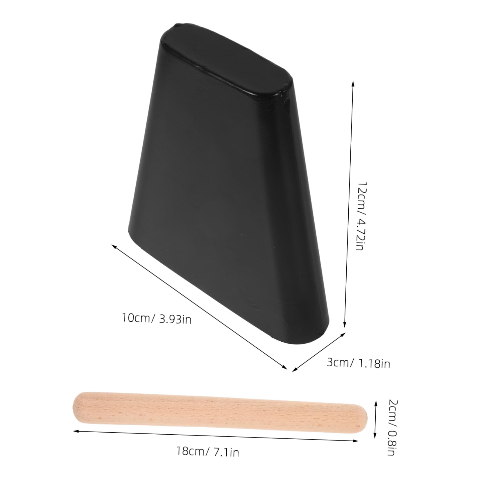 Toddmomy Percussion Instrument 4 Inch Metal Children's Cowbell Noise Maker Bell for Sports Events Musical Instrument