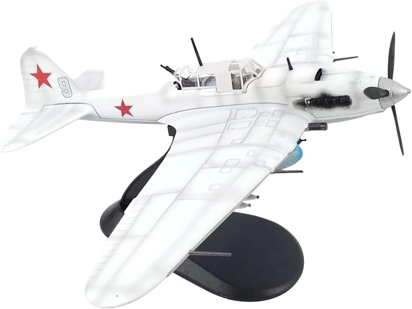 ZEZEFUFU 1/72 Scale Alloy WWII Soviet Ilyushin IL-2 Shturmovik Attack Aircraft Model Aviation Science Exhibition Model