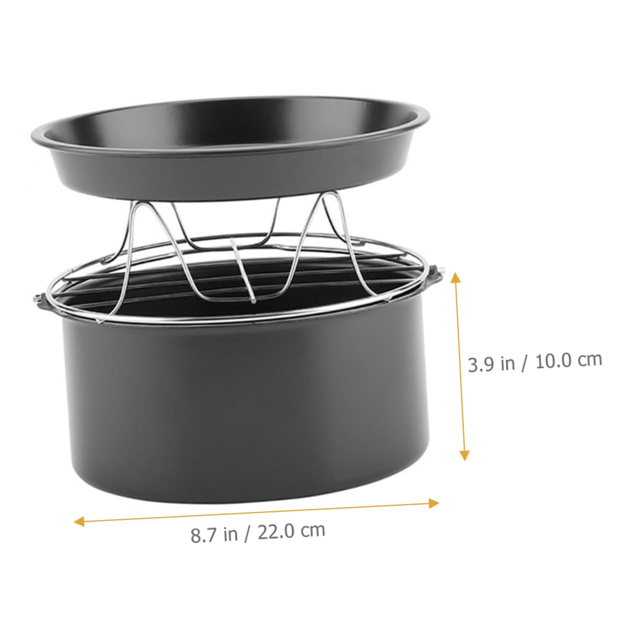Moldes para Pasteles Redondos de 9 Pulgadas en Acero Inoxidable Negro