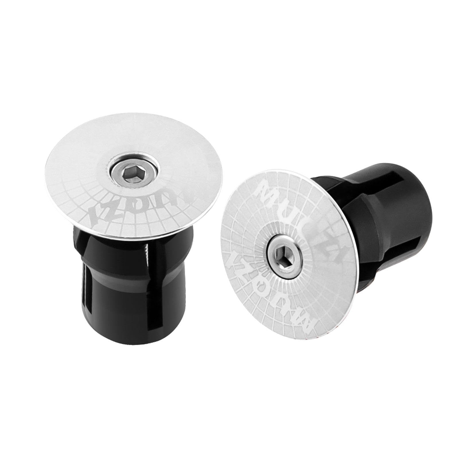 CALANDIS™ 4x2x Bike Handle Bar Plugs Cap Bikes Bar End Plugs for BMX Cycling Most Bicycle Silver Grids Mark | Bar Ends & Plugs | Bicycle Components & Parts | Cycling-picture-15
