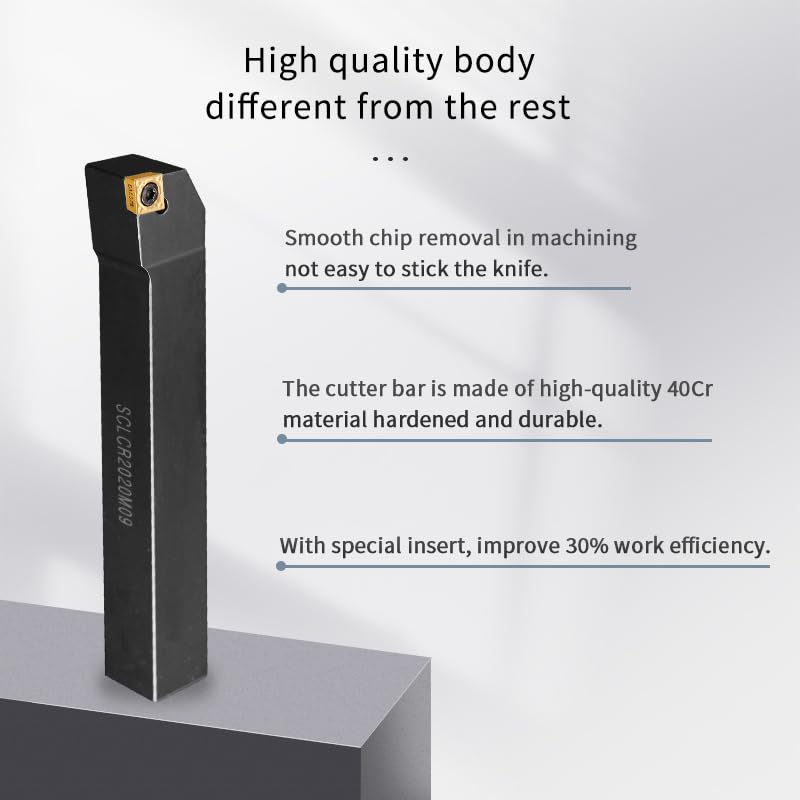 1PC SCLCR/L Turning Tool SCLCR1212H09 SCLCL1616H09 SCLCR2020K09 SCLCR2525M09 External Turning Tool Holder for CCMT09 Carbide Inserts(CCMT09T304-TM,SCLCL1616H09)