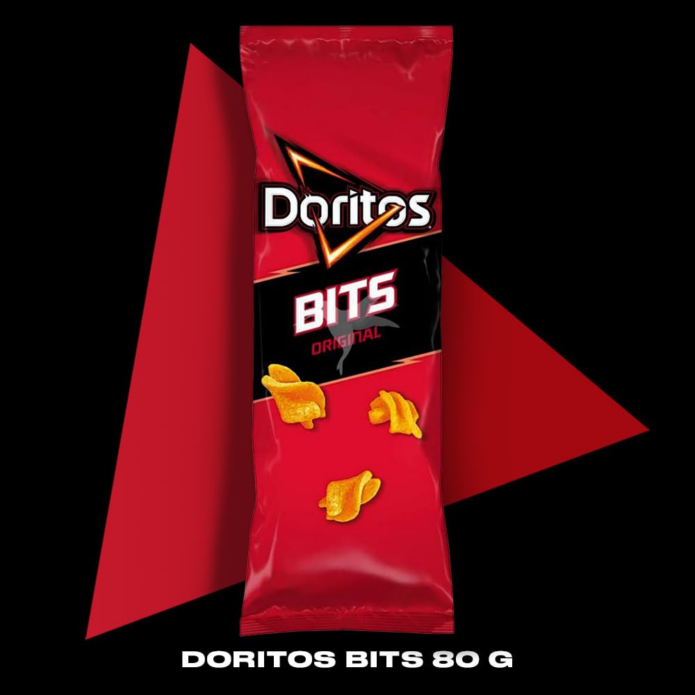 Doritos Bits, Snack de Maíz crujiente con sabor original, Producto de Aperitivo Matutano, bolsa individual de aperitivo, 80 gr