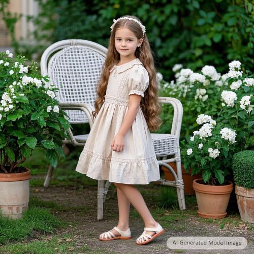 Image of Felix & Flora Toddler Girls Sandals Flower Girl Shoes Soft Rubber Princess Flat Shoes