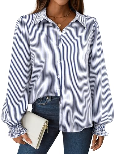 SOFIA'S CHOICE Women's Printed Button Down Shirts Casual Long Sle...