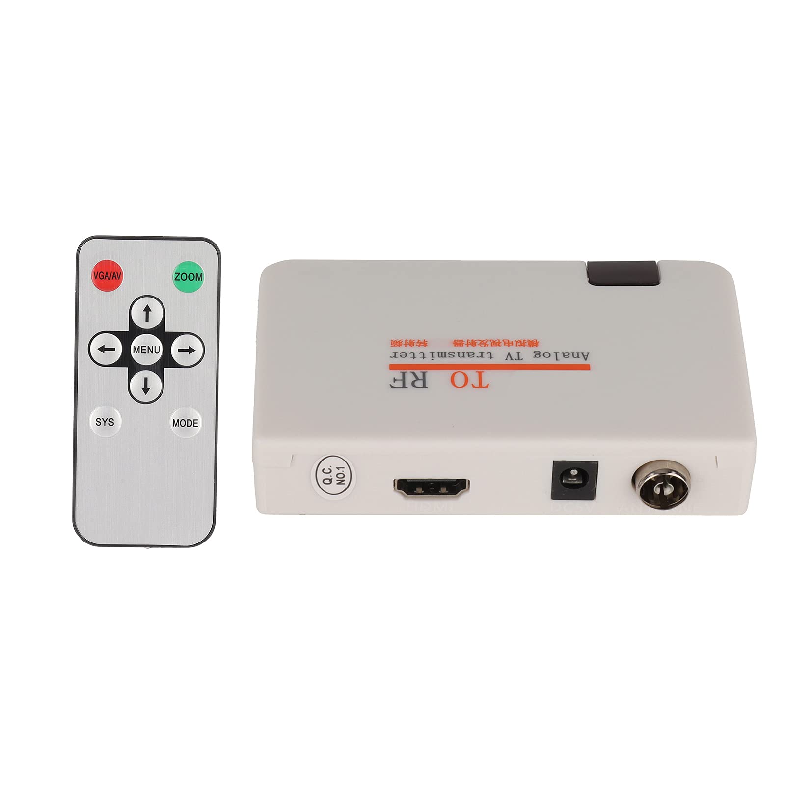 Convertidor Adaptador HDMI a RF, Adaptador Coaxial Señal Digital Entrada 1080P Convertidor de Salida de Señal Analógica RF con Control Remoto para Consola de Juegos Decodificador(Enchufe de la UE)