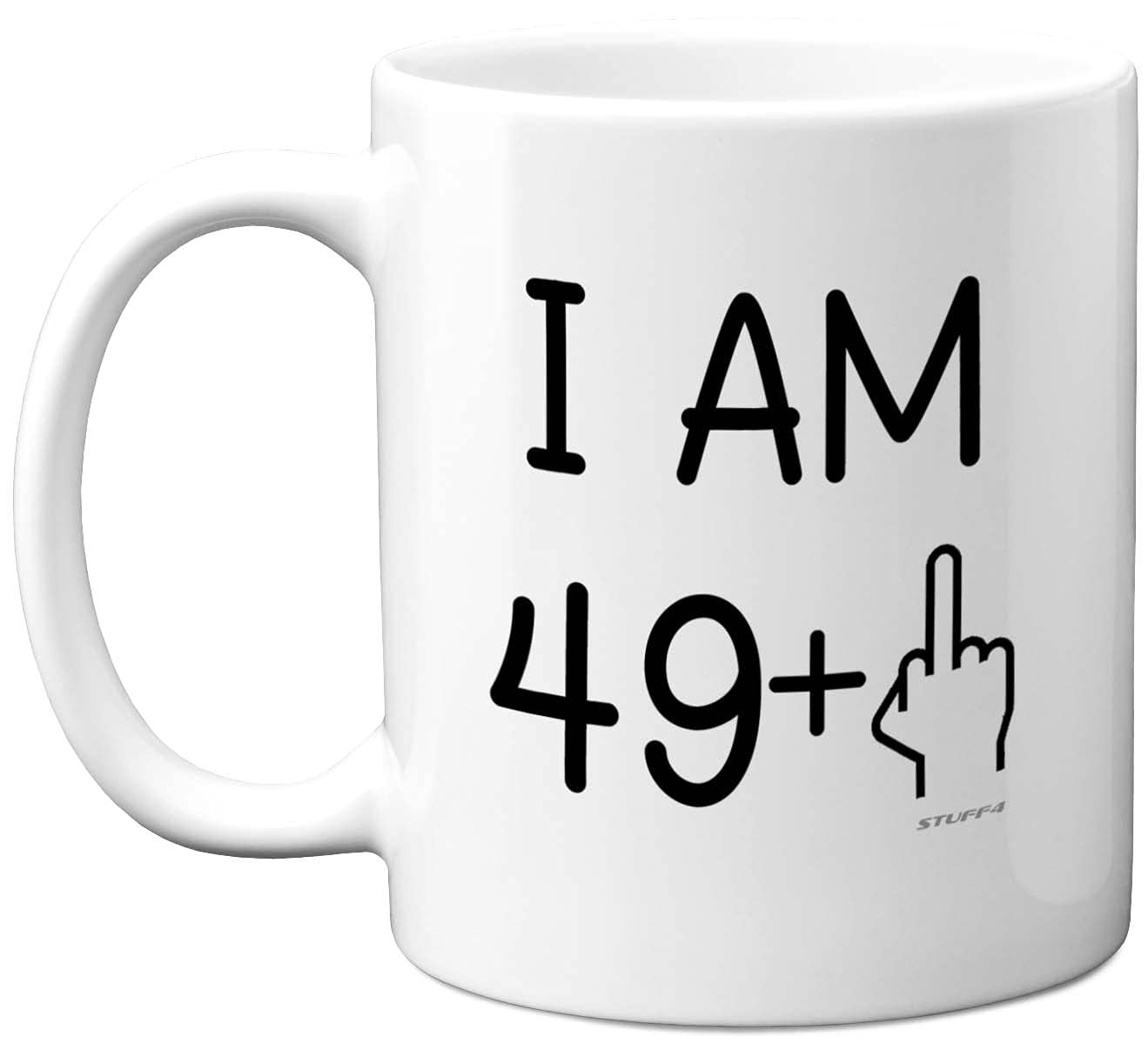 50th Birthday Gifts for Women Men, Rude Novelty Mug Middle Finger, Gag Joke Gifts, Perfect Funny Mugs for Birthday Present, 11oz Premium Ceramic Coffee Mug