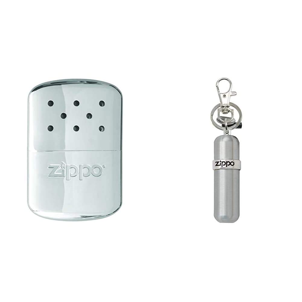 Zippo 12 Hour Refillable Hand Warmer | Portable, Refillable, Odorless | Works with Zippo Lighter Fluid | Includes easy fill technology, 2.5X more heat than disposables | Perfect for Camping, Fishing