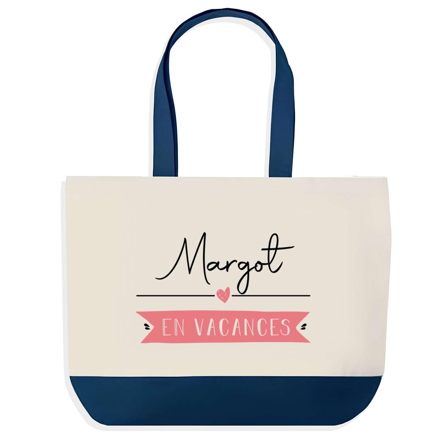 Sac de Shopping Bleu Margot Grand Sac de Course Provision Planetee - 5