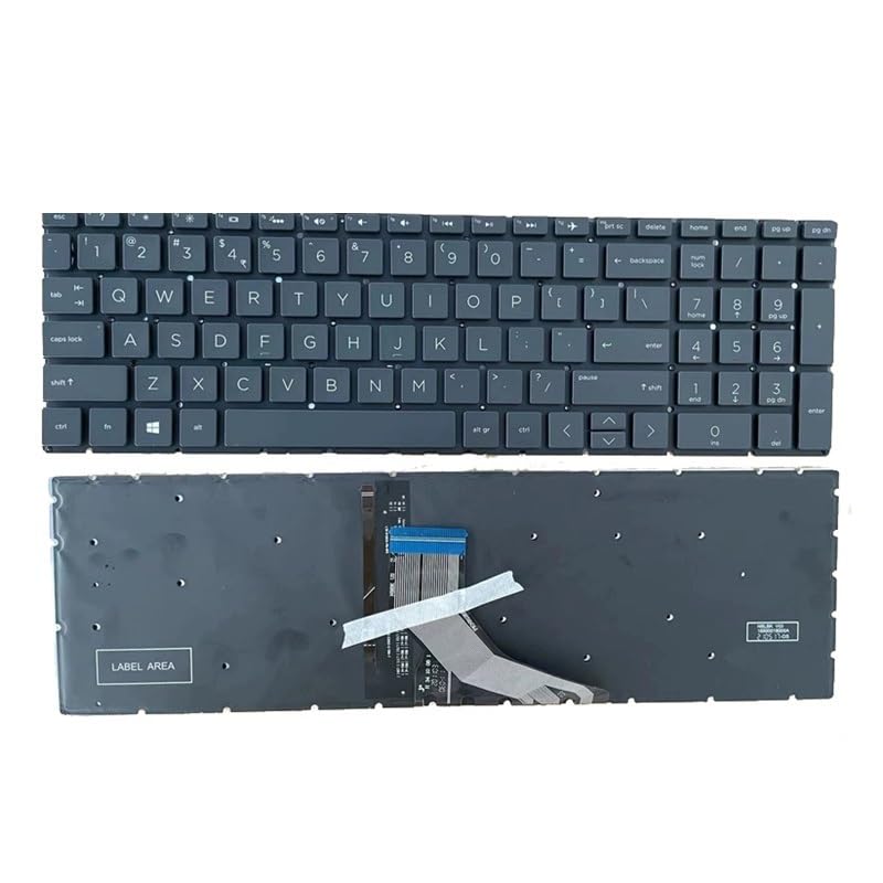 Clavier PC portable HP 15S-DY TPN-C142 noir touches AZERTY lumineuses