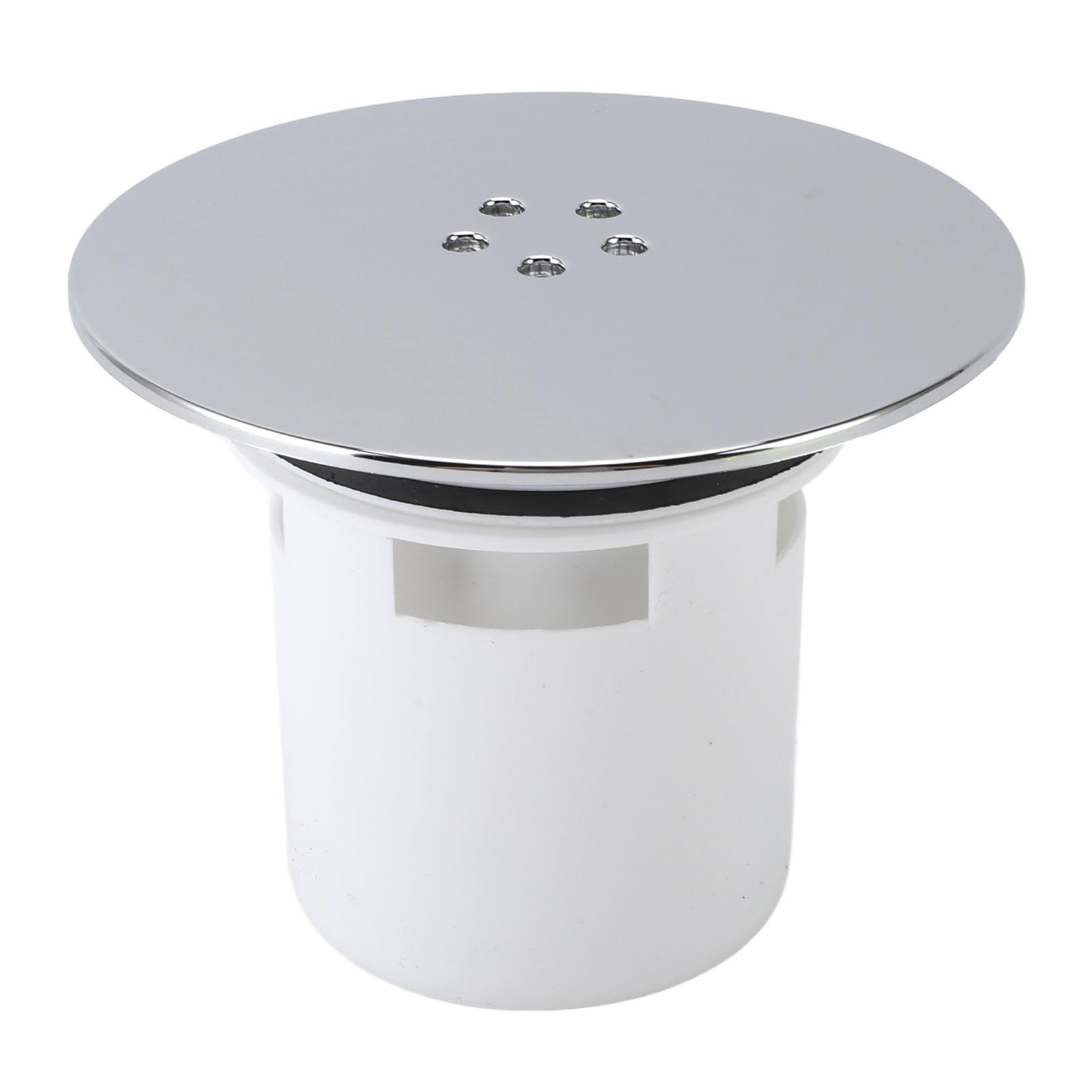 4.5 Inch Floor Drain, Quick Drain Shower Cover Round ABS Stainless Steel Shower Drain with Hair Strainer, for Bathroom, Compatible with 90mm Waste Water Holes Shower Trays