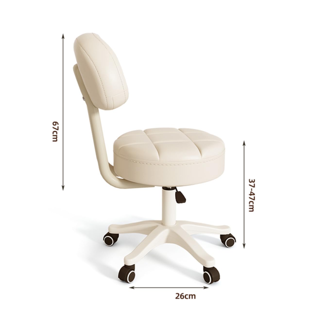 Amazon｜[Donahutt03] キャスター付 回転椅子 33*67 丸椅子 座ったまま